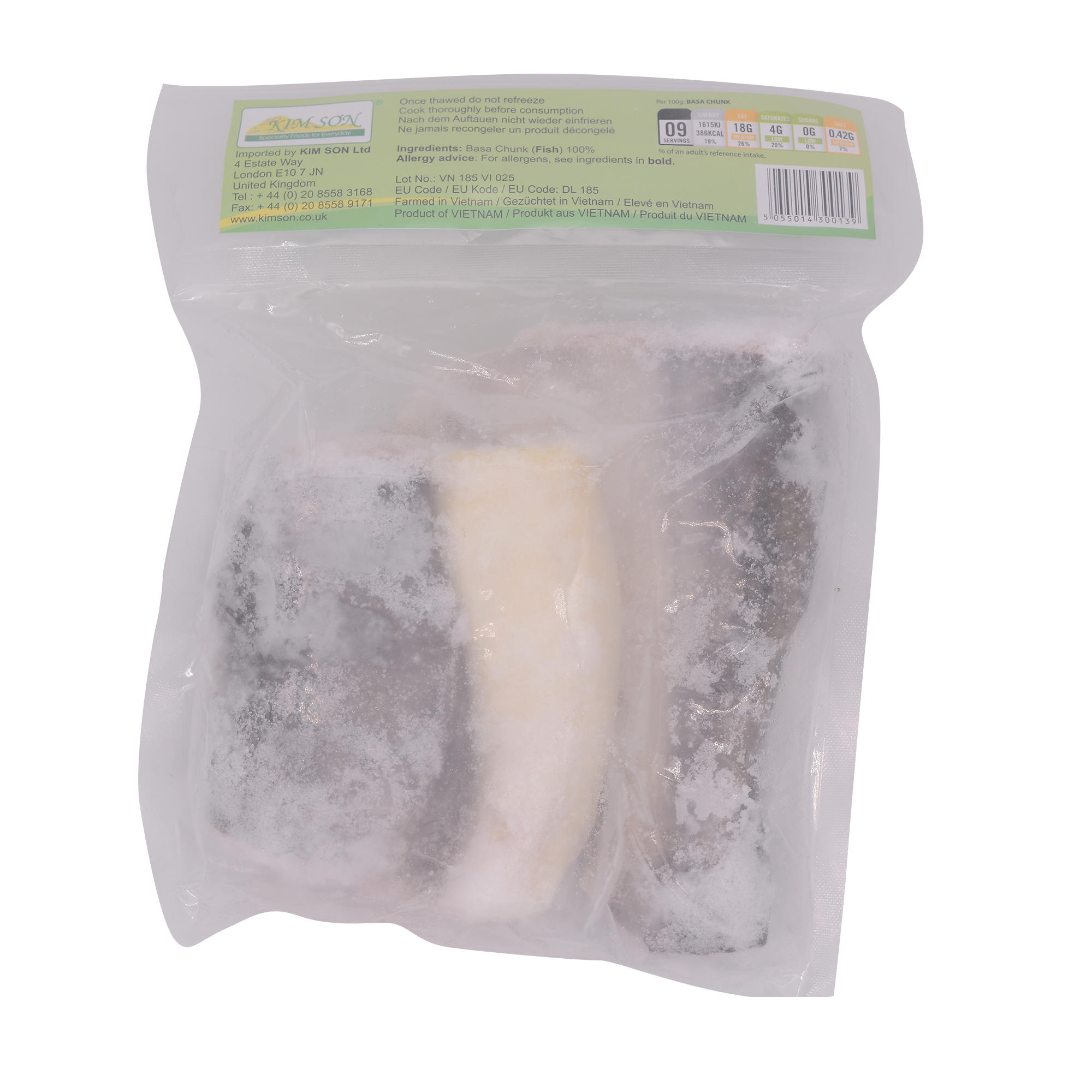 Kim Son Basa Chunk (Mekong Catfish Chunk) 1kg (Frozen)