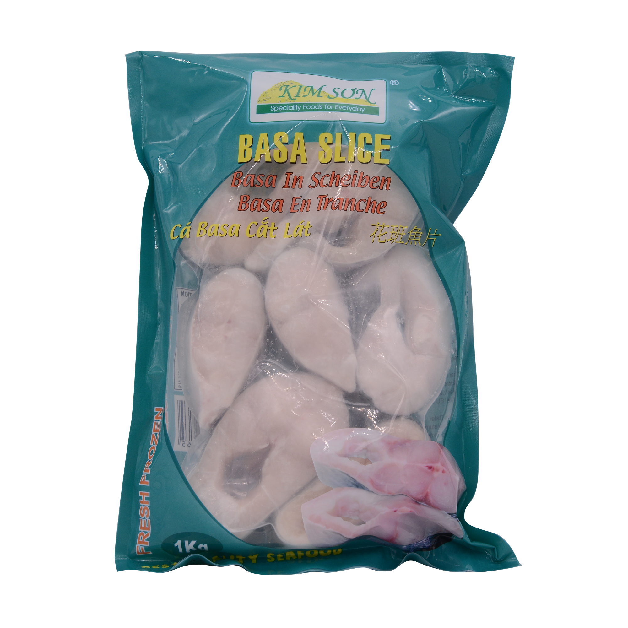 KIM SON Basa Slice (Mekong Catfish) 1kg (Frozen)